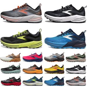 Mens Brooks Running Shoes Women Jogging Sports Mesh Triple Black White Blue Gold Broks Books Cascadia Designer Outdoor Athletic Climing Walking Sneakers