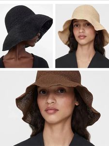 Män och kvinnor avslappnad halmfiskare hatt all-match något mjuk struktur unisex solskydd dekorativa mössor för 240314