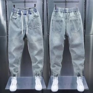 秋のメンズカジュアルパンツハラジュクハイストリートジーンズヒップホップズボンの高品質の男性用服の韓国語バージョン