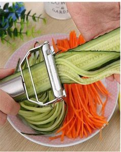 Rostfritt stål Vegetabilisk skalare Kål Wide Mouth Graters Sallad Potato Knife Tools Peeler5822409