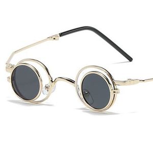 Hip-Hop-Sonnenbrille, Unisex, mit Klappdeckel, Sonnenbrille, Legierungsrahmen, Anti-UV-Brille, Retro-Brille, faltbar, dekorative Einfachheit, Google