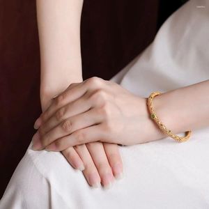 Bangle smycken tillbehör mode armband ihålig vintage förmögenhet etnisk stil sniddesign utsökta hand kvinnor