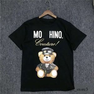 Moschin Shirt 2024 Men Women Fashion Moschino T Shirt Famous Brands Designers Mens Clothing Pure Cotton Tees Short Sleeve Womens Casual Hip Hop Streetwear 94