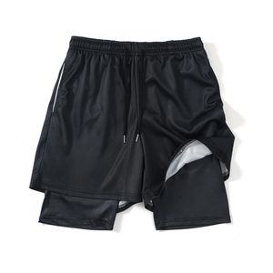 240216 Ber Men 2 w 1 Shorts z kieszonkowymi sportowymi joggingiem siłownia jogger Ćwiczenie Szybkie suche spodnie 240306