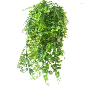 Decorative Flowers Artificial Leaves Ivy Leaf Garland Plants Vine Hanging Faux Palm Fake Plant For Home