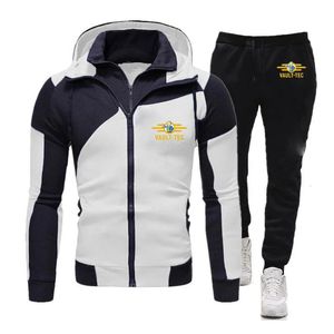 Модный спортивный костюм Vault Tec Video, осенняя брендовая мужская куртка с капюшоном, брюки, комплект из 2 предметов, спортивный костюм на молнии с капюшоном 240312