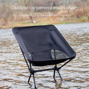 Meble obozowe Produkt można dostosować. Składane krzesło na zewnątrz przenośne Ultra-Light Moon Chair Camping Fishing Beach krzesło YQ240315