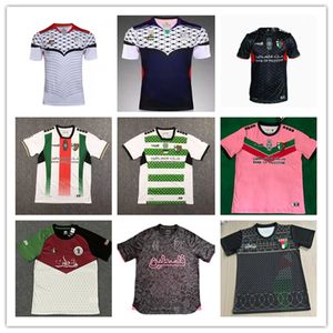 22 23 24 25 Palestina jerseys camisa branca e preta JIMENEZ BENITEZ CORTES treino correndo camisas Palestina treino