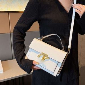 Klassische Brief Einzelne Schulter für Frauen Handtasche 2024 Neue Lychee Muster Mode Vielseitige Pendeln Straddle Tasche Trendy