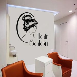 Hair Salon Wall Decal Vinyl Sticker Barber Barbershop Mirror Window Decorations Hairdressing Haircut Hairstyle Decor SL11 240312