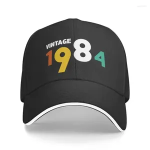 Bola bonés personalizado retro em 1984 boné de beisebol para homens mulheres respirável 38 anos de idade ano de nascimento presente pai chapéu ao ar livre