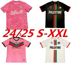 2024 2025 Maglia da calcio Palestina casa lontano nero bianco 24 25 CD Palestino nome personalizzato numero maglia da calcio 999