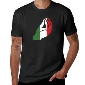 Herren Polos Italienische Hand T-Shirt Grafiken Funnys Vintage Kleidung Sportfans Männer