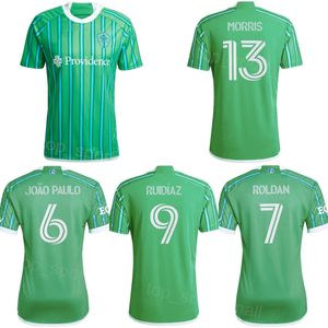 24-25 Futebol Seattle Sounders Jerseys 10 DE LA VEGA 9 RUIDIAZ 18 VARGAS 8 ATENCIO 5 TOLO 13 MORRIS 23 CHU 11 RUSNAK 6 JOAO PAULO 25 RAGEN 16 ROLDAN Camisa de futebol Kits