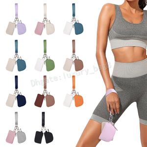 Neue LU Dual Designer-Geldbörsen überall Damenmode Clutch Bag Yoga Luxus Herren Nylon Geldbörsen Schlüsselmünze Multifunktionstasche Geldaufbewahrungstasche Outdoor-Sport-Handgelenktaschen