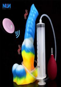 Sexspielzeug-Massagegerät Nuun 10 Geschwindigkeiten Vibrator Analplug Leuchtender Silikon-Werwolf-Dildo Gspot y Spielzeug für Frau Penis Masturbation Sex6738348