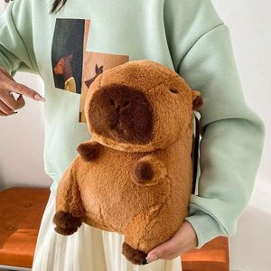 Okul Çantaları Capybara Peluş Peluş Sırt Çantası Karikatür Bebek Çantası Öğrenciler Hayvanlar Büyük Kapasite Seyahat