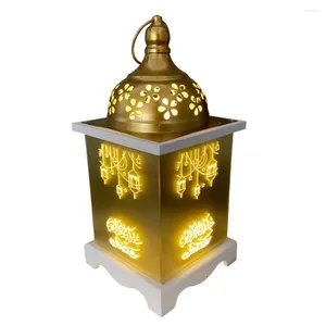 Lampade da tavolo Scrivania Storm Lanterna decorativa Ramadan Puntelli per feste in ferro battuto Luce portatile