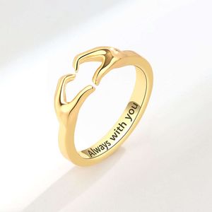 Романтические руки по сравнению с кольцом-сердечком, модная рука, обнимающая любовь, парное кольцо для подруги