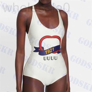 Women's Swimwear designer Womens Designer Letter Pattern Bikini Classic One Piece Swimsuit Sexy U Neck Bathing Suit Ladies Swim Briefs V466