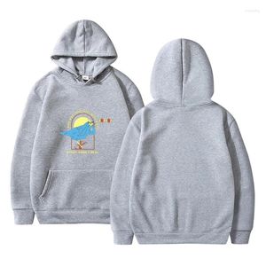 Erkek Hoodies Kuşlar Gerçek Büyük Boy Budak Hoodie Erkekler Putih Bluz Saiz Besar Stil Kısa Kollu Yarım Koreli Vintage Kolar