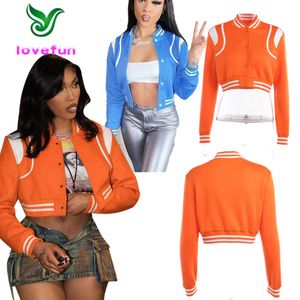 New Arrival 2023 Fall Hip Hop Varsity Jacket Patchwork College Womens Haruku Baseball Coats Casual Jackets For Women 94 s