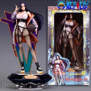 Anime manga 34 cm äkta en bit actionfigurer boa hancock figur basket stil modell samling pvc staty prydnad doll present leksak yq240315