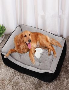 Bone Pet Bed Warm Pet Bed Linen For Small Medium stor hund Sjuk husdjursbädd för hundar Washable House For Cat Puppy Cotton Kennel Wash 26411325