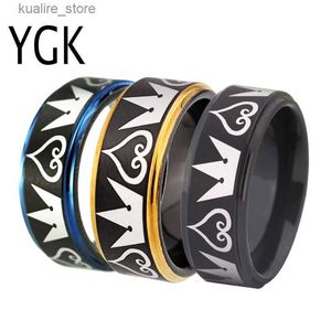 Cluster-Ringe Ring Männer Verlobungsring für Frauen Mode Kingdom Hearts Kronen Wolfram Ehering Ring Liebhaber Geschenk YGK JEWELRY L240315