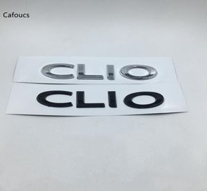 Para renault clio 2 3 4 carro traseiro tronco emblema letras adesivo auto cauda placa de identificação decalques6495940