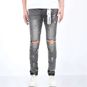 Män lila s trendiga helt nya anti åldrande smala fit casual jeans lim