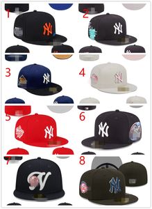 2024 Design Fashion 36 Colors Classic Team Navy Blue Color On Field Baseball Fitted Hats Street Hip Hop Sport York Full Closed Design NNYY Caps H5-3.15