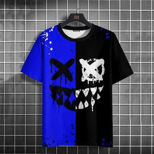 Men's T-Shirts 2024 New Oversized T Shirt For Men Casual Short Slve Hip Hop Print Plus Size T Shirt Funny Pullover Mens T-shirt Top Y240315