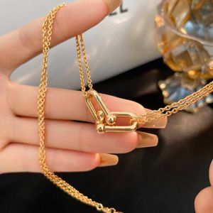 Designer HardWear necklaces without diamonds internet red Instagram style light luxury collarbone chain female gift accessories