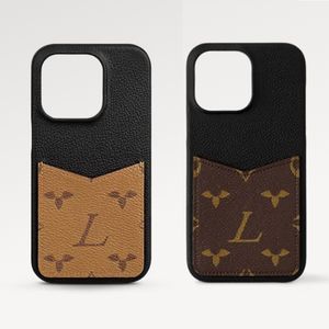 Capa de telefone de luxo para iPhone com suporte para cartão para iPhone 15 Pro Max Caso