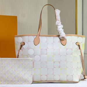 Designer -Einkaufstasche Einkaufstasche Luxusumbetasche mittelgroße Handtasche Neue Scheck Reisetaschen Wochenendbeutel Designer Brieftasche Reißverschluss Kupplungsbeutel 2 in 1 Kartenpockt Geldbeutel