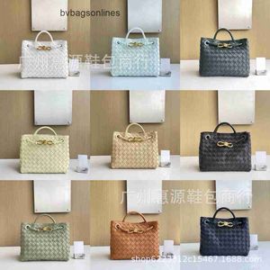 Original Bottegs Venetas Andiamo Bag B Divan Womens Real Cowhide Woven Old Money Style Tote Shopping Shopping Shopped ryggsäck Handväska U21T U21T