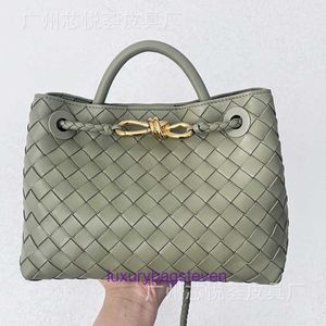 Top original quality Bottgss Ventss Andiamo shoulder bags online shop Woven Bag Small and Medium Cave Stone Green Handheld Oblique With Real Logo