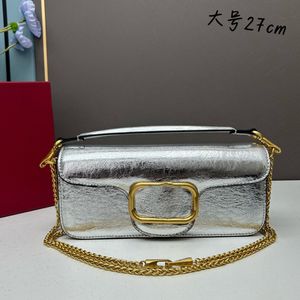 Sacos de sela vintage cor prata designer mulheres bolsa de ombro um sinal de cristal cristal genuíno couro bolsa vale embreagem mensageiro sacos de corrente de ouro sling bags