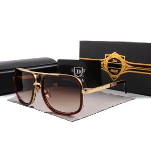 2024 Nya heta varumärkespar Eyewear Women Retro Square Steampunk UV400 Protective Aviation Gelgasses Luxury Brands Dita