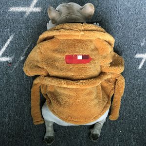 Ny höst och vinter lyxiga husdjur nattklänning badrock teddy/fransk bulldogg shiba inu hund badrock dubbelsidig sammet termiska pyjamas