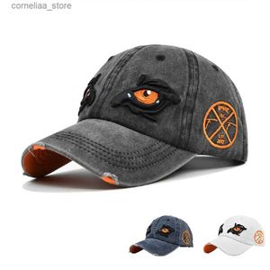 Ball Caps Vintage Gewaschene Baumwolle Eagle Eye Stickerei Baseball Caps Frauen Männer Snapback Hut Frühling Sommer Outdoor Sport Casual Trucker HatY240315