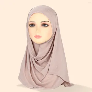 Roupas étnicas Lenço feminino abayas hijab jilbab brilhante fino glitter com capuz cor sólida ouro-polvilhado malaio longo conjuntos muçulmanos