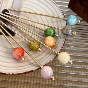 Hair Clips Retro Round Ball Metal Hairpin Styling Tools Chinese Style Ancient Sticks Fashion Personality Clip Girls