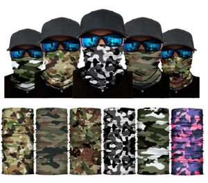 Açık Dikişsiz Sihirli Eşarp Kayak Camo Yarım Yüz Maskesi Bandana Boyun Isıtıcı Kafa Biber Bisiklet Maskesi Cyz28902470712