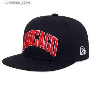 Top Caps Moda Mektubu Chicago Nakış Beyzbol Kapağı Erkek Kadınlar Yaz Unisex Hip Hop Kapakları Pamuk Snapback Golf Şapka Trucker Caps Gorrasy240315