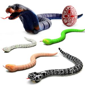 Novelty Rc Snake Naja Viper Remote Control robot Animal Toy with USB Cable Funny Terrifying Christmas kids Gift 240307