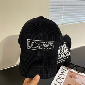 مصمم LOEWF البيسبول قبعة للسيدات قبعة قبعة قبعة كولوروي غطاء البط الكثيف للرجال شاطئ الظل قبعة الكرة