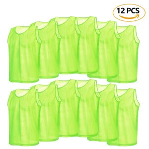 612 PCS Yetişkinler Futbol Pinnies Hızlı Kurutma Futbol Formaları Yelek Scrimmage Egzersiz Spor Nefes alabilen Takım Eğitim Bibs 240307