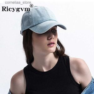 Boll Caps Ricygvm Fashion Cowboy Baseball Hat For Men Women Snapback Peaked Cap Hip Hop Denim Duck Tongue Caps Unisex Outdoor Sun Visorsy240315